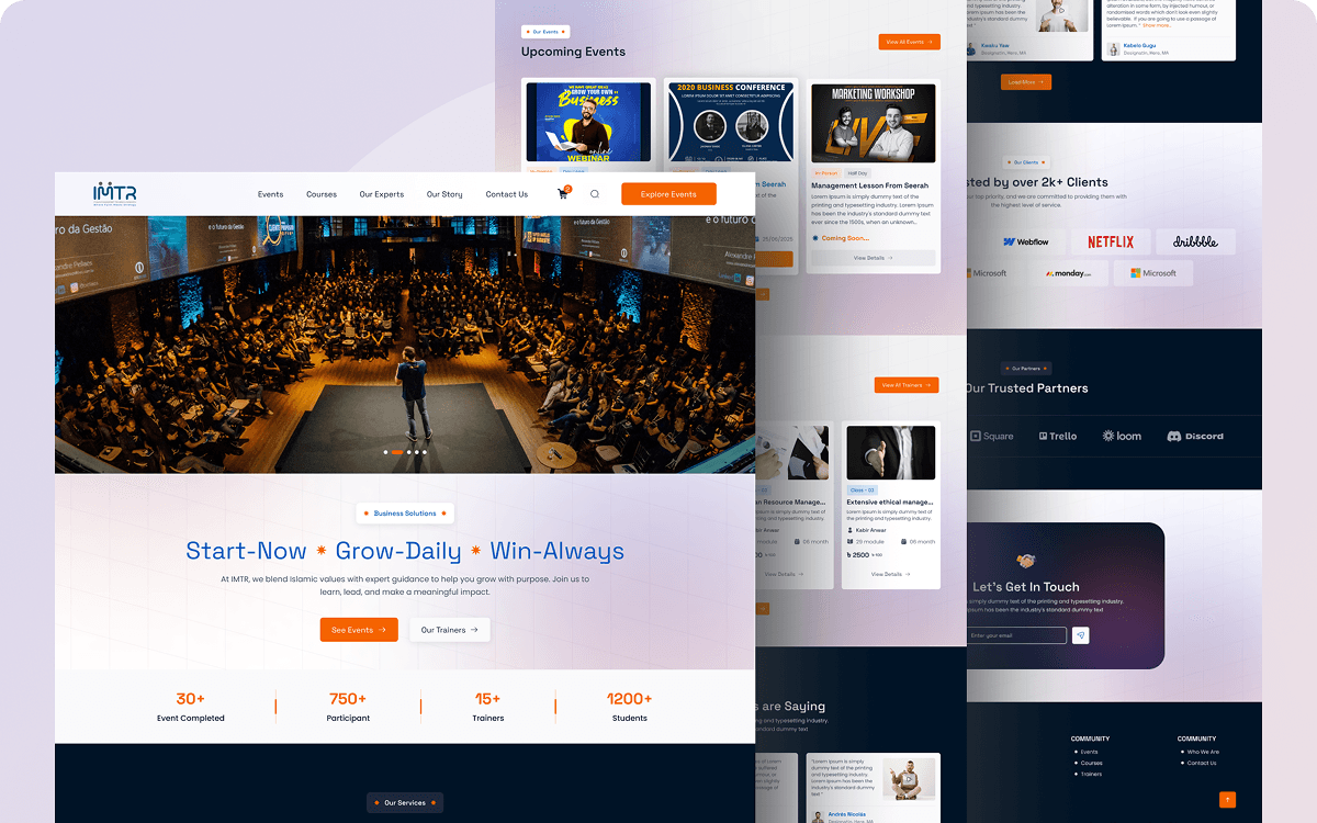 Workshop & Training Website Design and Development