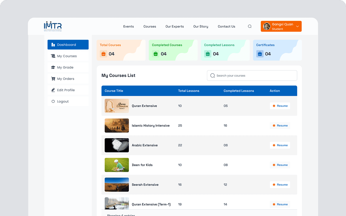 IMTR  Student Portal UI/UX Design and Development - Image 1