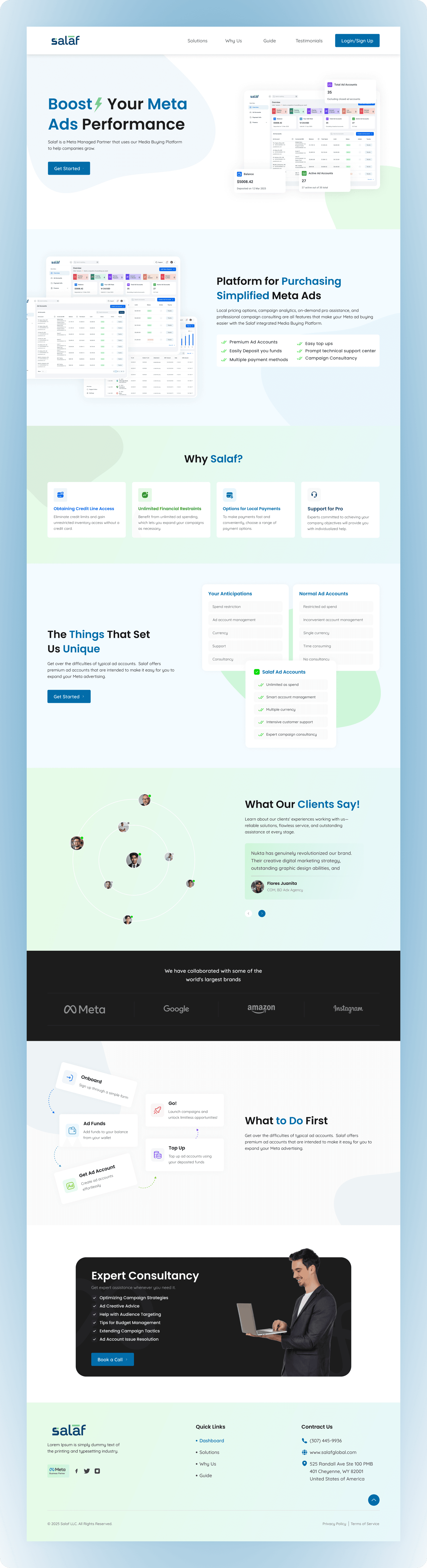Salaf - A Meta Ad Management Website UI/UX Design and Development - Image 3